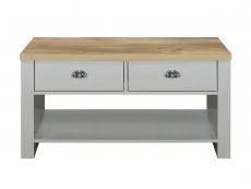 Birlea Birlea Highgate Grey and Oak Effect 2 Drawer Coffee Table