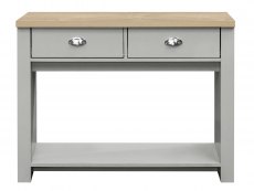 Birlea Birlea Highgate Grey and Oak Effect 2 Drawer Console Table (Flat Packed)