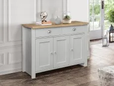 Birlea Birlea Highgate Grey and Oak Effect 3 Door 2 Drawer Sideboard