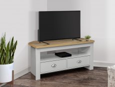 Birlea Birlea Highgate Grey and Oak Effect Corner TV Unit (Flat Packed)