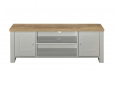 Birlea Birlea Highgate Grey and Oak Effect Large TV Unit (Flat Packed)