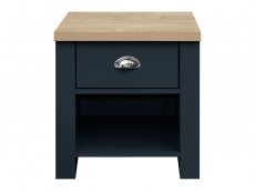 Birlea Birlea Highgate Navy and Oak Effect 1 Drawer Lamp Table (Flat Packed)