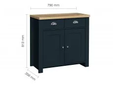Birlea Furniture & Beds Birlea Highgate Navy and Oak Effect 2 Door 2 Drawer Sideboard