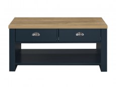 Birlea Birlea Highgate Navy and Oak Effect 2 Drawer Coffee Table (Flat Packed)