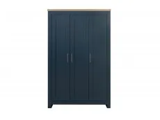 Birlea Highgate Navy and Oak Effect 3 Door Wardrobe