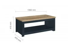 Birlea Birlea Highgate Navy and Oak Effect Coffee Table