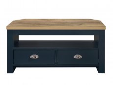 Birlea Birlea Highgate Navy and Oak Effect Corner TV Unit (Flat Packed)