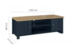 Birlea Birlea Highgate Navy and Oak Effect Large TV Unit