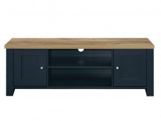 Birlea Birlea Highgate Navy and Oak Effect Large TV Unit (Flat Packed)