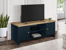 Birlea Birlea Highgate Navy and Oak Effect Large TV Unit (Flat Packed)