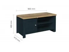 Birlea Birlea Highgate Navy and Oak Effect Small TV Unit