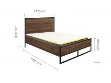 Birlea Furniture & Beds Birlea Houston 4ft6 Double Walnut Effect Bed Frame