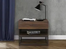 Birlea Birlea Houston Walnut Effect 1 Drawer Bedside Table
