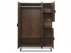 Birlea Birlea Houston Walnut Effect 4 Door Wardrobe (Flat Packed)