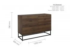 Birlea Furniture & Beds Birlea Houston Walnut Effect 6 Drawer Chest of Drawers