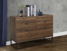 Birlea Houston Walnut Effect 6 Drawer Chest of Drawers