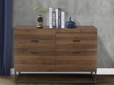 Birlea Birlea Houston Walnut Effect 6 Drawer Chest of Drawers (Flat Packed)