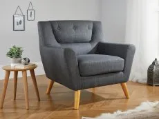 Birlea Furniture & Beds Birlea Lambeth Grey Fabric Chair