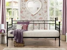 Birlea Furniture & Beds Birlea Lyon 3ft Single Black Metal Bed Frame