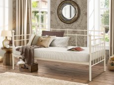Birlea Birlea Lyon 3ft Single Cream Metal Day Bed Frame