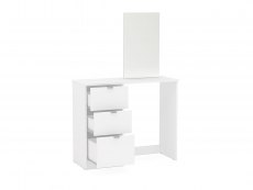 Birlea Birlea Madison White 3 Drawer Dressing Table & Mirror (Flat Packed)