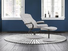 Birlea Birlea Memphis Grey Fabric Swivel Chair & Footstool