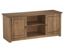 Birlea Birlea Santiago Distressed Pine 2 Door 1 Shelf Flat Screen TV Unit (Flat Packed)