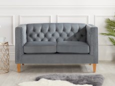 Birlea Florence Medium Grey Velvet Fabric Sofa