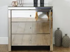 Birlea Birlea Seville Mirrored 3 Drawer Chest (Assembled)