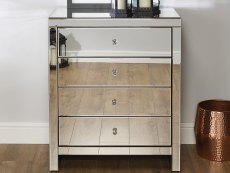 Birlea Birlea Seville Mirrored 4 Drawer Chest (Assembled)