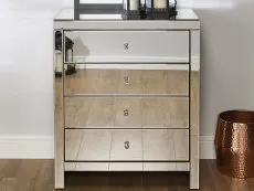 Birlea Birlea Seville Mirrored 4 Drawer Chest (Assembled)
