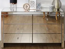 Birlea Birlea Seville Mirrored 6 Drawer Chest (Assembled)