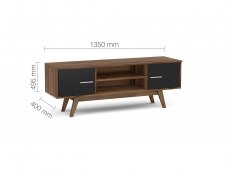 Birlea Birlea Shard Walnut and Black TV Unit (Flat Packed)
