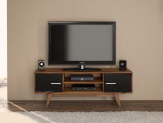 Birlea Birlea Shard Walnut and Black TV Unit (Flat Packed)