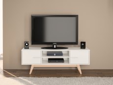 Birlea Birlea Shard White TV Unit (Flat Packed)