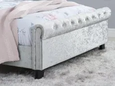 Birlea Furniture & Beds Birlea Sienna 4ft Small Double Steel Crushed Velvet Fabric Bed Frame