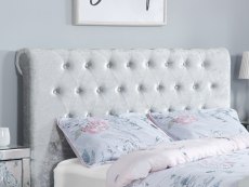 Birlea Birlea Sienna 4ft Small Double Steel Crushed Velvet Fabric Bed Frame