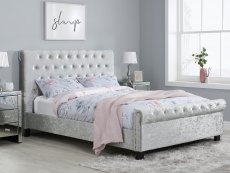 Birlea Birlea Sienna 4ft Small Double Steel Crushed Velvet Fabric Bed Frame