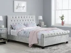 Birlea Birlea Sienna Steel Crushed Velvet Bed Frame