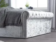 Birlea Furniture & Beds Birlea Sienna 4ft6 Double Steel Crushed Velvet Ottoman Bed Frame
