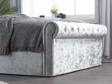 Birlea Birlea Sienna Steel Crushed Velvet Ottoman Bed Frame