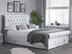 Birlea Birlea Sienna Steel Crushed Velvet Ottoman Bed Frame