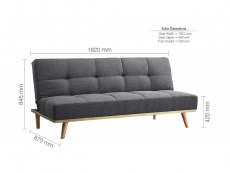 Birlea Birlea Snug Grey Fabric Sofa Bed