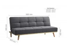 Birlea Furniture & Beds Birlea Snug Grey Fabric Sofa Bed