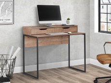 Birlea Urban Rustic 2 Drawer Office Desk (Flat Packed)