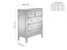 Birlea Birlea Valencia 3 + 2 Chest (Assembled)