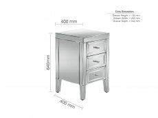 Birlea Birlea Valencia 3 Drawer Bedside (Assembled)