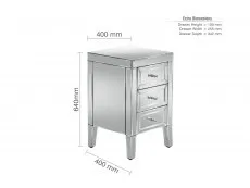 Birlea Birlea Valencia 3 Drawer Bedside Table (Assembled)