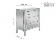 Birlea Birlea Valencia 3 Drawer Chest (Assembled)