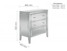 Birlea Birlea Valencia 3 Drawer Chest (Assembled)